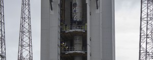 Vega rocket in the mobile gantry
ready for launch