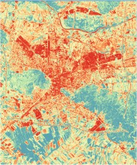 Ljubljana - vegetacijski indeks NDVI